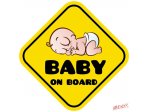 nálepka na auto - BABY ON BOARD