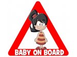 Samolepka na auto BABY ON BOARD - Sarah