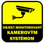 nálepka - objekt monitorovaný kamerovým systémom