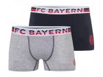 Pánské boxerky set 2 ks FC Bayern München, černé a šedé