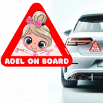 Samolepka na auto holčička Adel