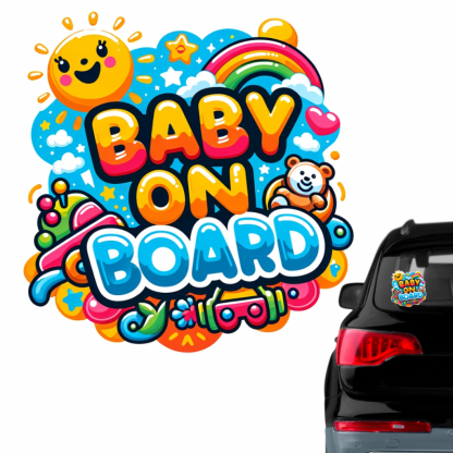 autonálepka - BABY ON BOARD - colour