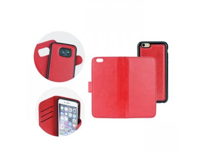 Book + silikonové pouzdro na Apple iPhone XR (6,1") - červené