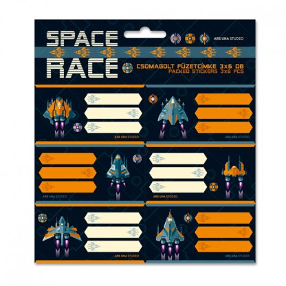 Box na desiatu SPACE RACE + štítky na zošity 2
