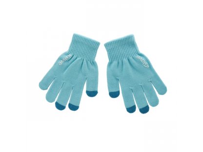 dámske pletené zimné rukavice na dotykové telefóny - modré 2