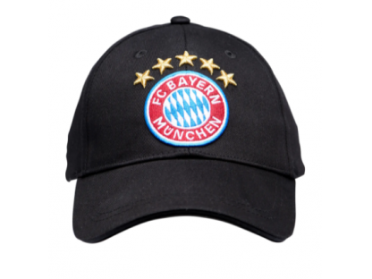 Dětská kšiltovka s logem 5 hvězdiček FC Bayern München, černá