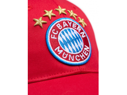Dětská kšiltovka s logem 5 hvězdiček FC Bayern München, červená 2