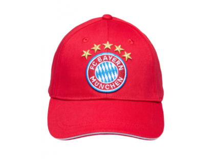 Gyermek baseball sapka 5 csillagos logóval FC Bayern München, piros
