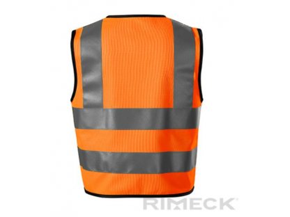 reflexná detská vesta - oranžová / veľkosť: 4 -6 rokov 2