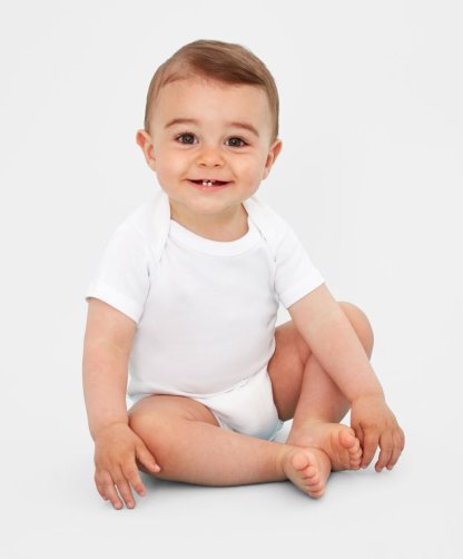 Rövid ujjú baba body névvel – fuchsia rózsaszín 2