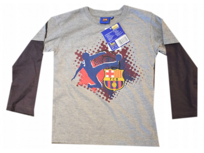 detské tričko FC BARCELONA dlhý rukáv - melange - veľkosť:98