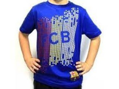 detské tričko FC Barcelona - pixel - veľkosť: 6 rokov