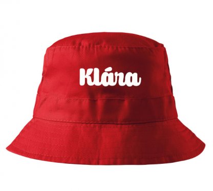 gyerek kalap saját névvel - piros 2