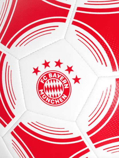 Futbalová lopta FC Bayern München biela - červená 2