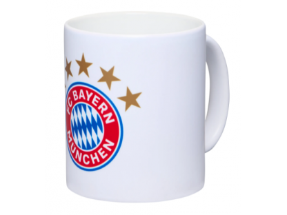 Hrnek s logem 5 hvězdiček, FC Bayern München, 0,3 l, bílý