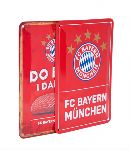 Kovová tabuľa sada 2 ks Red FC Bayern München