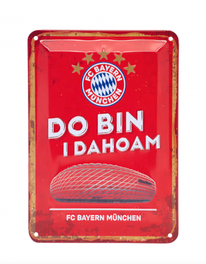 Kovová tabule sada 2 ks Red FC Bayern München 2