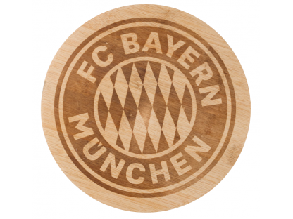 Doska na krájanie, drevená tácka FC Bayern München, kruh
