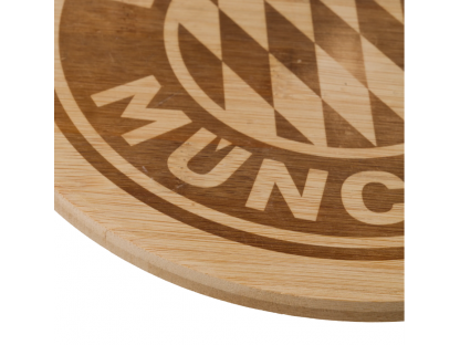 Doska na krájanie, drevená tácka FC Bayern München, kruh
