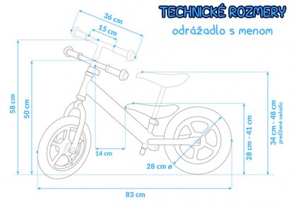 Moje odrážadlo s menom - bielo červené