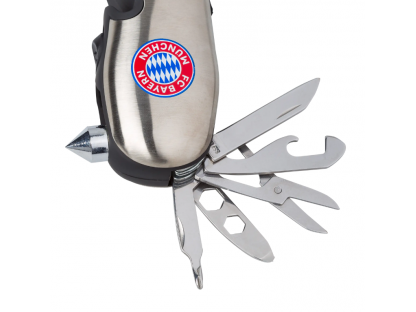 Multifunkční svítilna 8v1 FC Bayern München, stříbrná 2