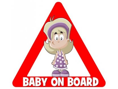 Samolepka na auto BABY ON BOARD - Maria