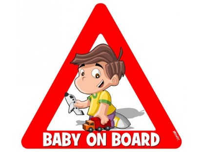 Samolepka na auto BABY ON BOARD - Sebastian
