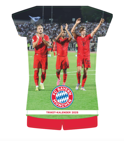 nástenný kalendár 2025 Trikotkalendar FC Bayern München