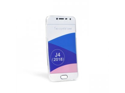 Oboustranné 360 silikonové pouzdro na Samsung J400 Galaxy J4 (2018) - průsvitné