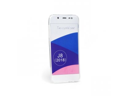 Oboustranné 360 silikonové pouzdro na Samsung J810 Galaxy J8 (2018) - průsvitné