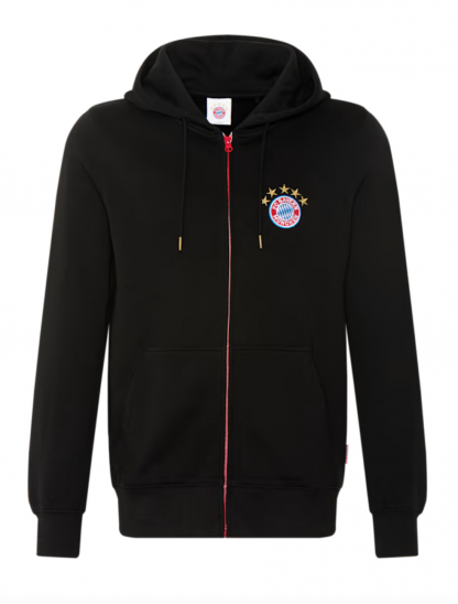 Pánska mikina s kapucí FC Bayern München Logo, černé