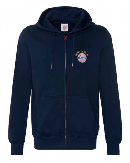 Pánska mikina s kapucňou FC Bayern München Logo, tmavo modré