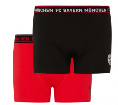 Férfi boxeralsó szett 2 db FC Bayern München, fekete és piros