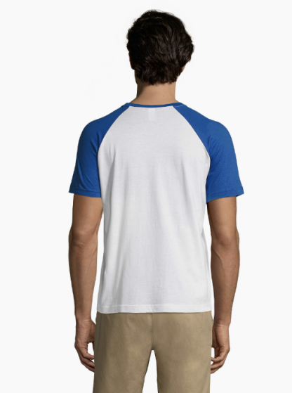 Pánske tričko FUNKY - bielo / svetlo modré
