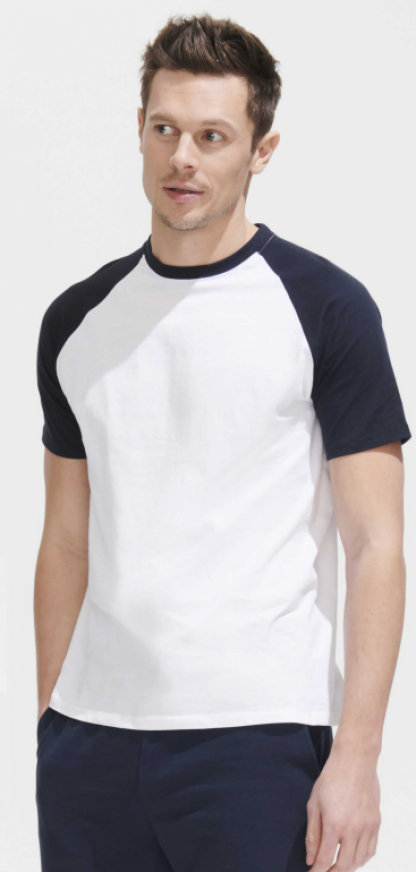 Pánske tričko FUNKY - bielo / tmavo modré