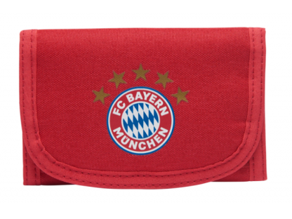 Peňaženka logo s piatimi hviezdičkami FC Bayern München, červená