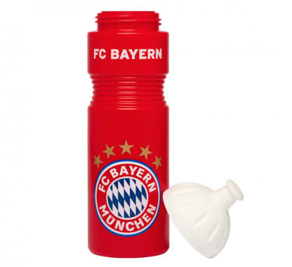 Plastová fľaša na pitie s logom FC Bayern München, červená, 0,75l 2