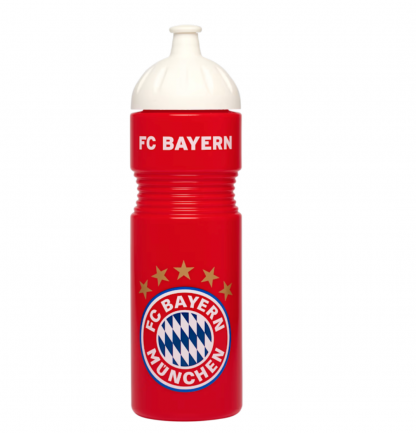 Plastová fľaša na pitie s logom FC Bayern München, červená, 0,75l