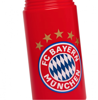 Plastová fľaša na pitie s logom FC Bayern München, červená, 0,75l