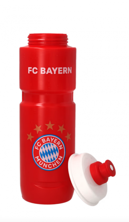 Plastová fľaša na pitie s logom FC Bayern München, červená, 0,75l 2