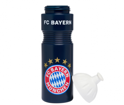 Plastová fľaša na pitie s logom FC Bayern München, modrá, 0,75l 2