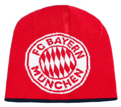 Pletená čepice oboustranní FC Bayern München, modrá, červená 2