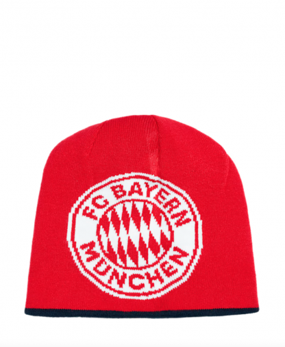 detská pletená čiapka obojstranná FC Bayern München, modrá, červená 2