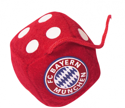 Plyšové kostky do auta FC Bayern München, červená 2