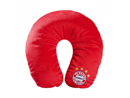 plyšový polštář na cestování FC Bayern München- červená