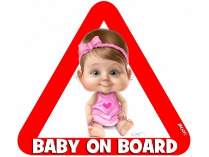 Samolepka BABY ON BOARD - postavička Lilli 