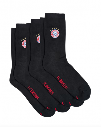 zokni - 3 pár FC Bayern München, fekete