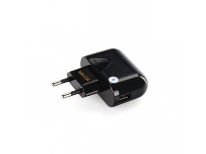 Premium sieťová nabíjačka Impulse Micro USB typ C koncovkou - 5V DC 2A - čierny