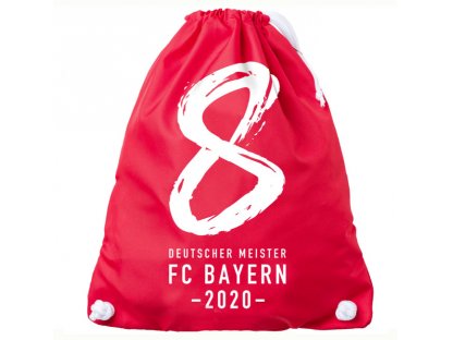 Taška na telocvik, prezúvky FC Bayern München, Deutscher Meister FC Bayern 2020, červená