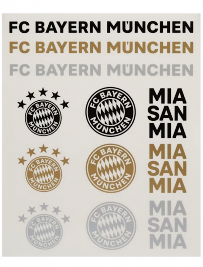 Sada detských nálepiek 2 strany FC Bayern München